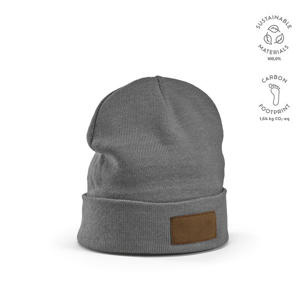 Bonnet en laine et rPET publicitaire | Cobain Gris