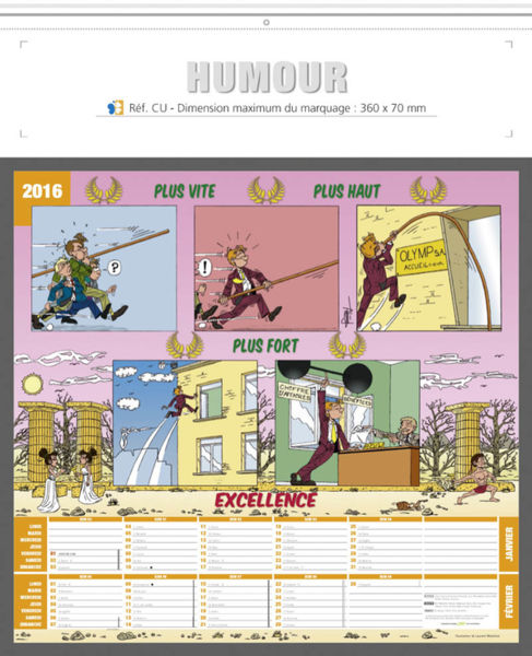 calendrier illustré BD humour