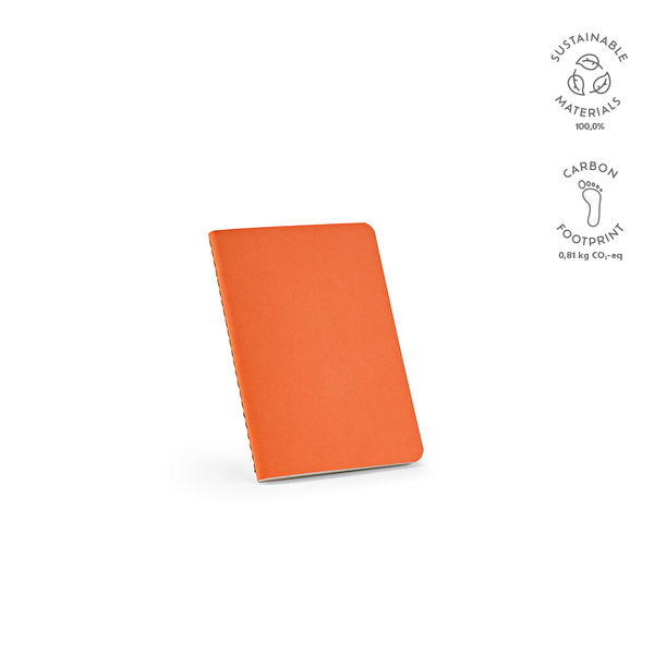 Carnet A6 en carton recyclé publicitaire | Bronte Orange