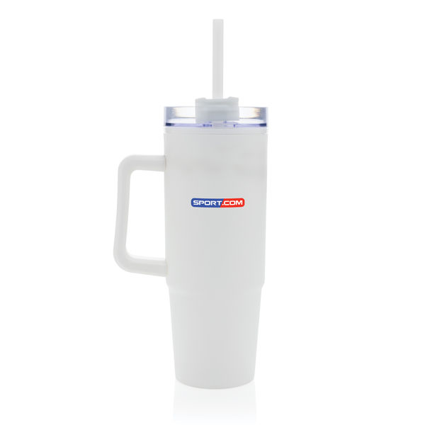 Mug paille publicitaire|Tana Blanc