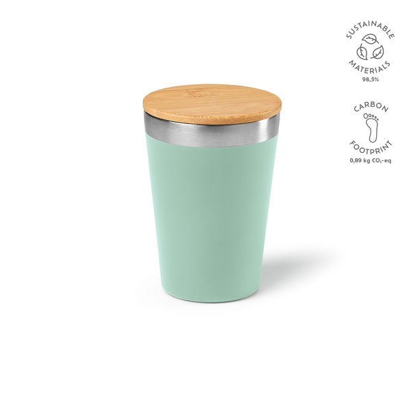 Mug de voyage 300 ml publicitaire | Don Vert pastèle