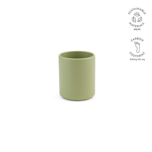 Tasse céramique sans anse 75 ml publicitaire | Tiber Vert paradis