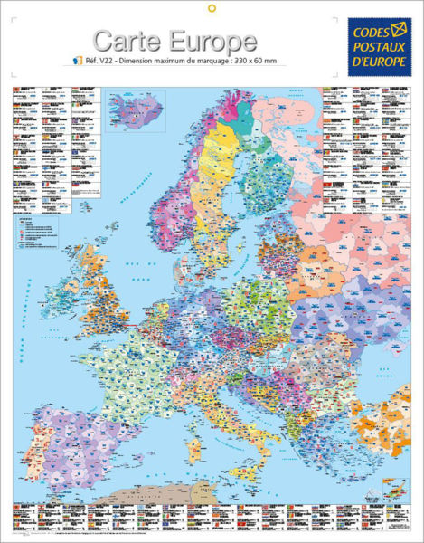 Verso calendrier : Map Europe