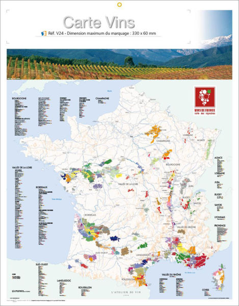 Verso calendrier : Map Vinicole