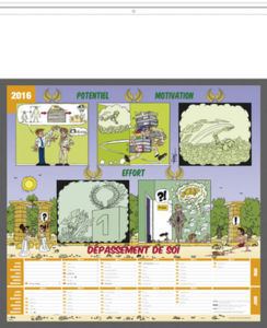 calendrier illustré BD humour 2