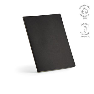 Carnet A4 en carton recyclé publicitaire | Bronte Noir