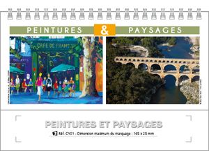 chevalet calendrier paysages et peintures 1