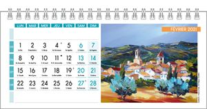 chevalet calendrier paysages et peintures 5