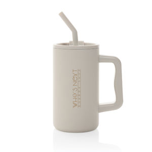 Mug paille publicitaire|Cube Beige