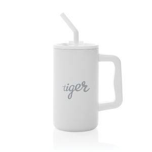 Mug paille publicitaire|Cube Blanc