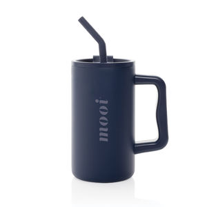 Mug paille publicitaire|Cube Bleu marine