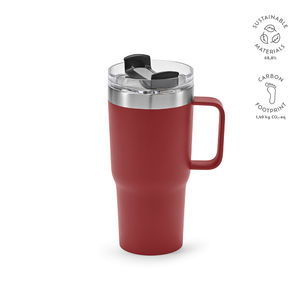 Mug en acier recyclé double paroi 580 ml publicitaire | Neman Bordeaux