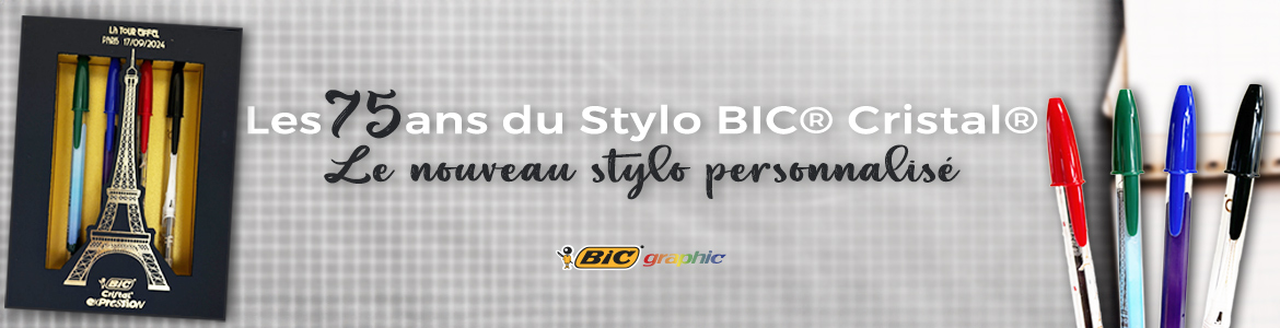 BIC 75 ans nouveauté stylo Cristal personnalisé